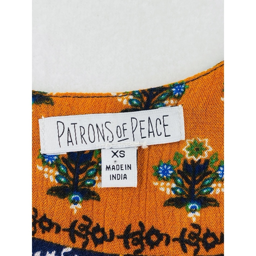 Patrons of Peace Sleeveless Elastic Waist Multicolor Beaded Neckline Maxi Dress - Picture 5 of 12